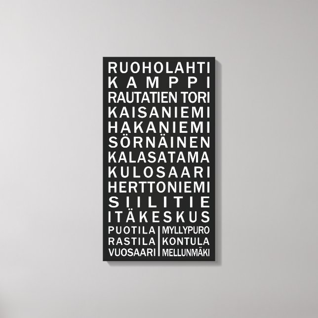 Canvas personalizada Helsinki Metro Scroll (Frente)