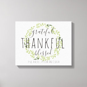 Canvas personalizadas gratas, gratas, abençoadas