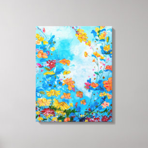 canvas pintada floral