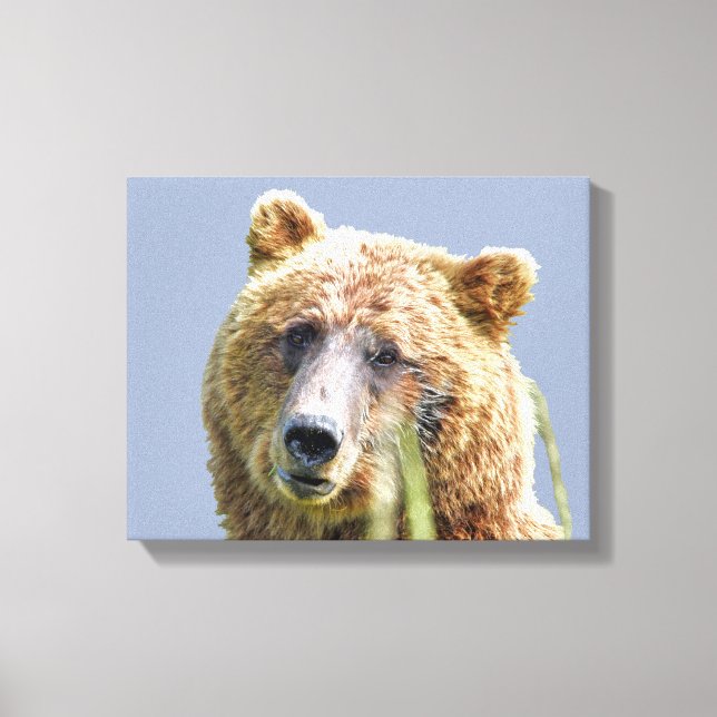 Canvas Premium 11x14 de urso pardo (Frente)