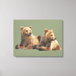 Canvas Premium 24x18 de ursos pardos