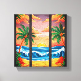 Canvas Premium de Arte de praia tropical