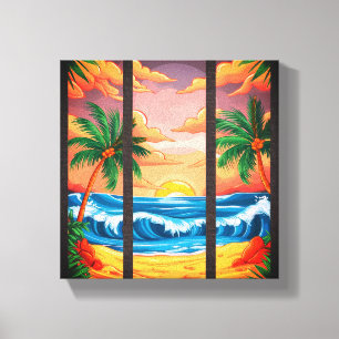 Canvas Premium de Arte de praia tropical