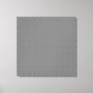 Canvas Preta E Branca De Ilusões Óticas