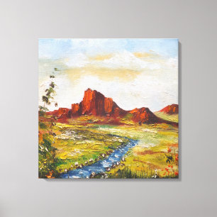 Canvas Print Ann Hayes Pintando Red Rock Canyan