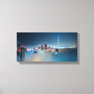 Canvas Print - Dubai Skyline em um Dia de Mistura