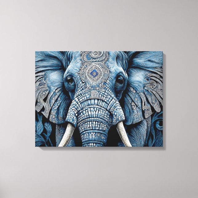 Canvas Print: Elefante Azul Africano (Frente)