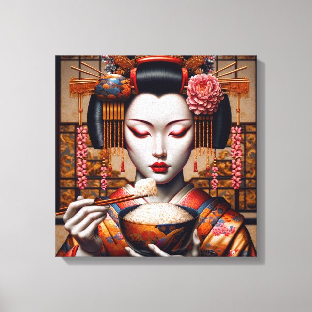 Canvas Print (Geisha and Rice Bowl) (Frente)