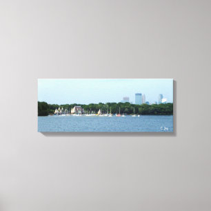 Canvas Print: Lago Harriet & Minneapolis Skyline_
