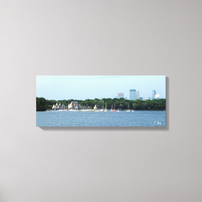 Canvas Print: Lago Harriet & Minneapolis Skyline_ (Frente)