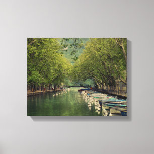 Canvas Print of Vassé Canal, Annecy, França