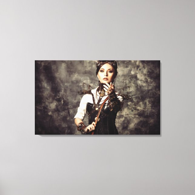 Canvas Print - Steampunk Art Women 'Tame' (Frente)