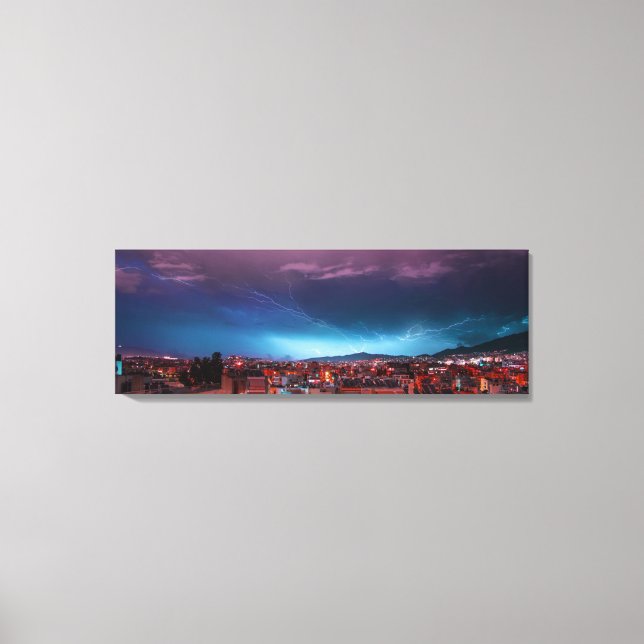 Canvas Print - Tempestade de Relâmpago sobre Atena (Frente)