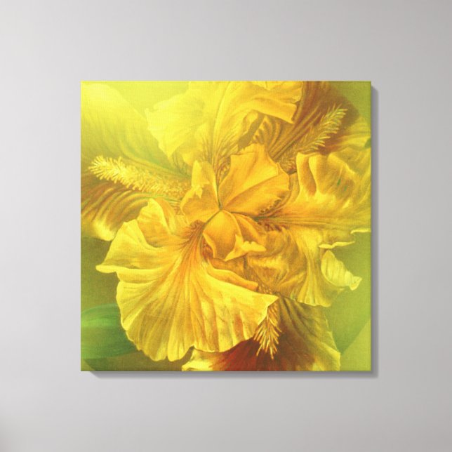 Canvas quadrada íris (amarelo quente) (Frente)