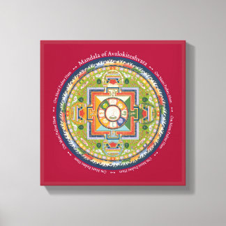 CANVAS QUADRADA - Mandala de Chenrezig (Compaixão)