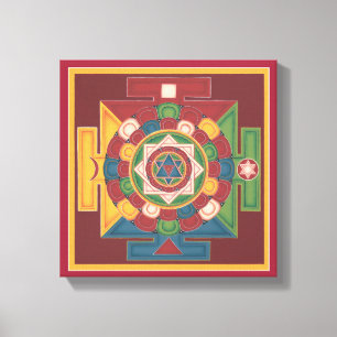 CANVAS QUADRADA - Mandala dos 5 Elementos