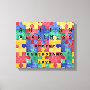 Canvas quebra-cabeça de Consciência Autismo