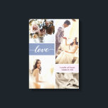 Canvas rosa e azul com poeira personalizada<br><div class="desc">Celebre a beleza e as memórias do dia do seu casamento com a "Elegância do Dia do Casamento", uma canvas personalizável concebida para mostrar a fotografia espantosa de um dos dias mais importantes da sua vida. Esta canvas não é apenas uma decoração; é um tributo à sua história de amor...</div>