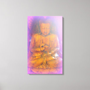 canvas roxas de buddha da aura