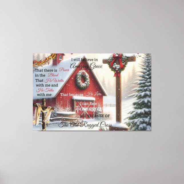 Canvas Rustic Barn Ainda Acredito em Incrível Grac (Frente)