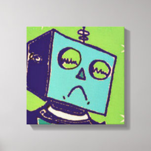 Canvas Sad Robot