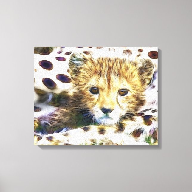 Canvas Selvagem de Chita Animal (Frente)