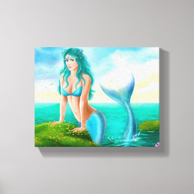 Canvas "Sereia no mar" (Frente)