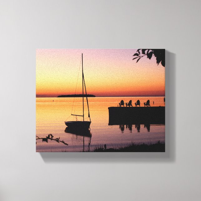 Canvas Silhueta Sunset (Frente)