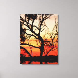 Canvas Silhuette de Arte Sunset