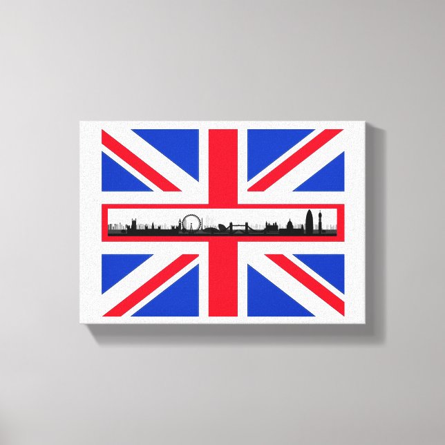 Canvas Skyline Union Jack Flag London (Frente)