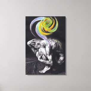 Canvas surreais da arte do lápis do corpo
