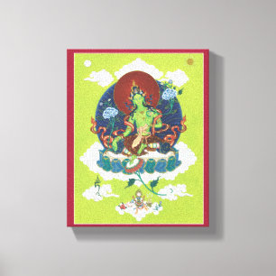 CANVAS - Tara verde - a maioria de Buddha fêmea