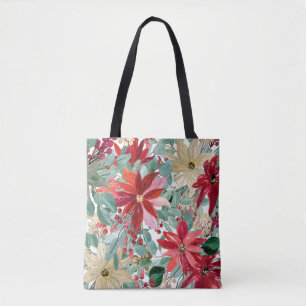 Canvas Tote Bag para Mulheres Flor Estético