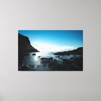 Canvas Triptych Azul Sunset Premium Molhada