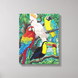 Canvas tropicais dos pássaros
