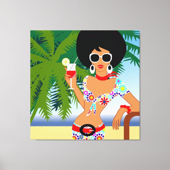 Canvas Tropical Girl (Frente)