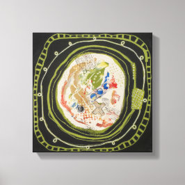 Canvas Verde Paz 1 Molhada Impressão