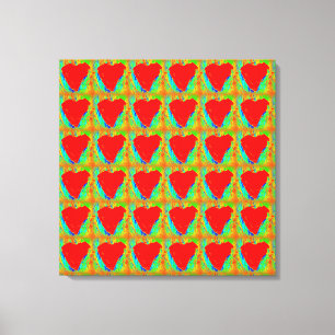 canvas vermelhas dos corações