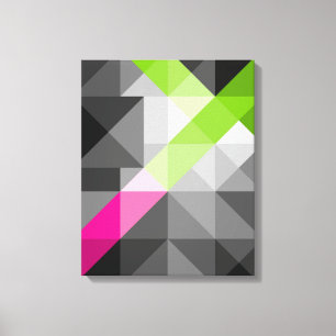 Canvas vibrantes geométricas abstratas das cores