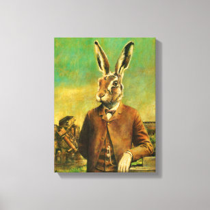 Canvas Vintage Victorian Hare