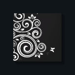 Canvas Wall Art Deco<br><div class="desc">A arte de canvas é mostrada em um impressão gráfico de espiral preto e branco. Personalize este item ou comprar como está. Imagem do stock</div>