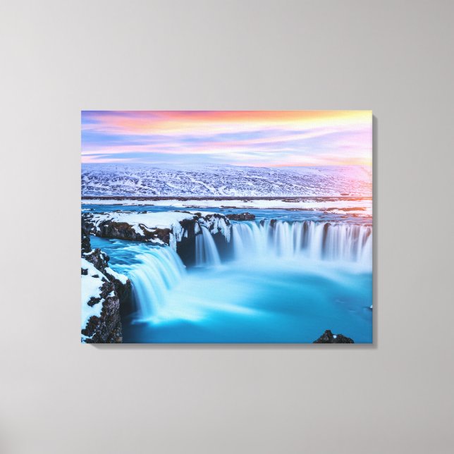 Canvas Wall Art-Waterfall-Islândia (Frente)