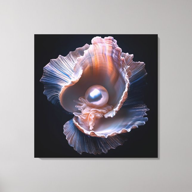 Canvas Wall Art with Shell and Pearl (Frente)