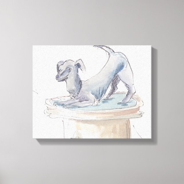 Canvas "Watercolor Sketch/Dog London" (Frente)