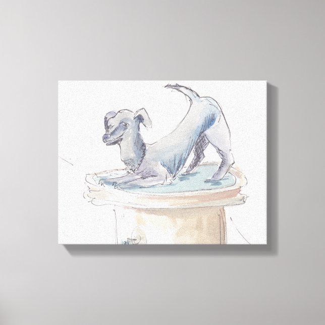 Canvas "Watercolor Sketch/Dog London" (Frente)