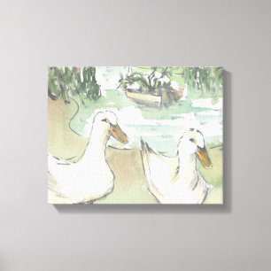 Canvas "Watercolor Sketch/Ducks Paris"