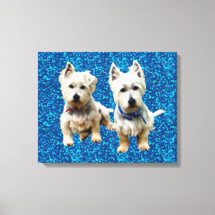 Canvas Westies Wall.