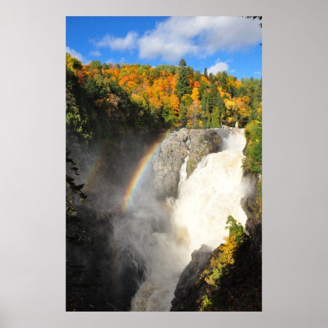 Canyon Sainte-Anne Waterfall Rainbow Poster (Frente)