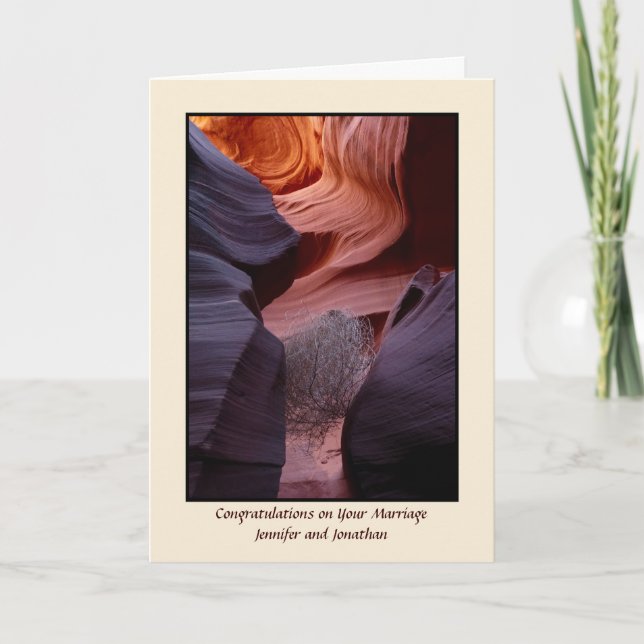 Canyon Tumbleweed, Cartão de Bênção de Casamento A (Frente)