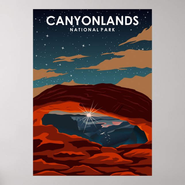 Canyonlands National Park Vintage Travel Poster (Frente)